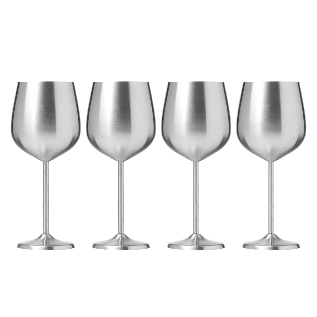 Set of 4 18 Ounce Stainless Wine Glass E6229