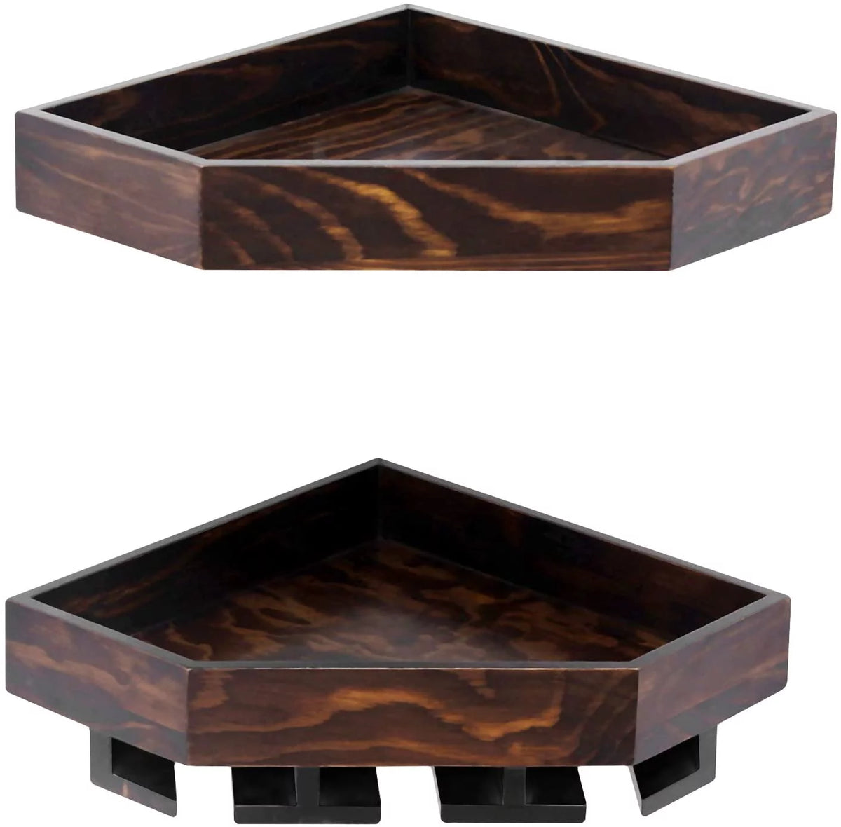 Rustic Wood Corner Floating Shelves Wine Rack 2 Pack G36849