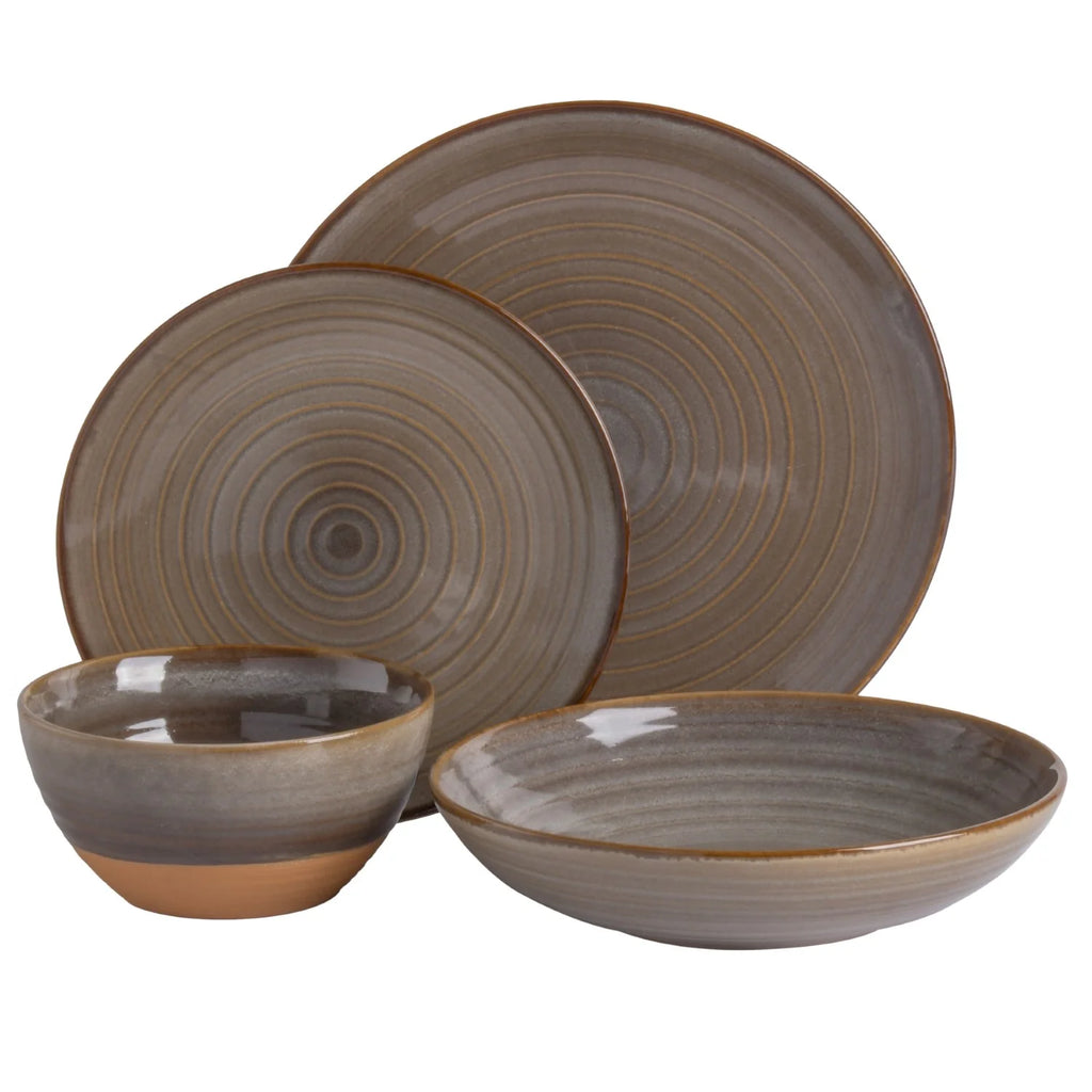 16 Piece Terracotta Reactive Dinnerware Set X89183
