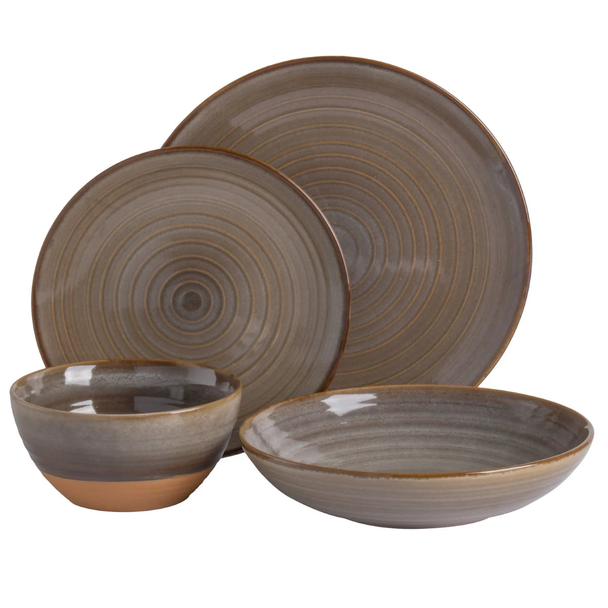 16 Piece Terracotta Reactive Dinnerware Set X89183