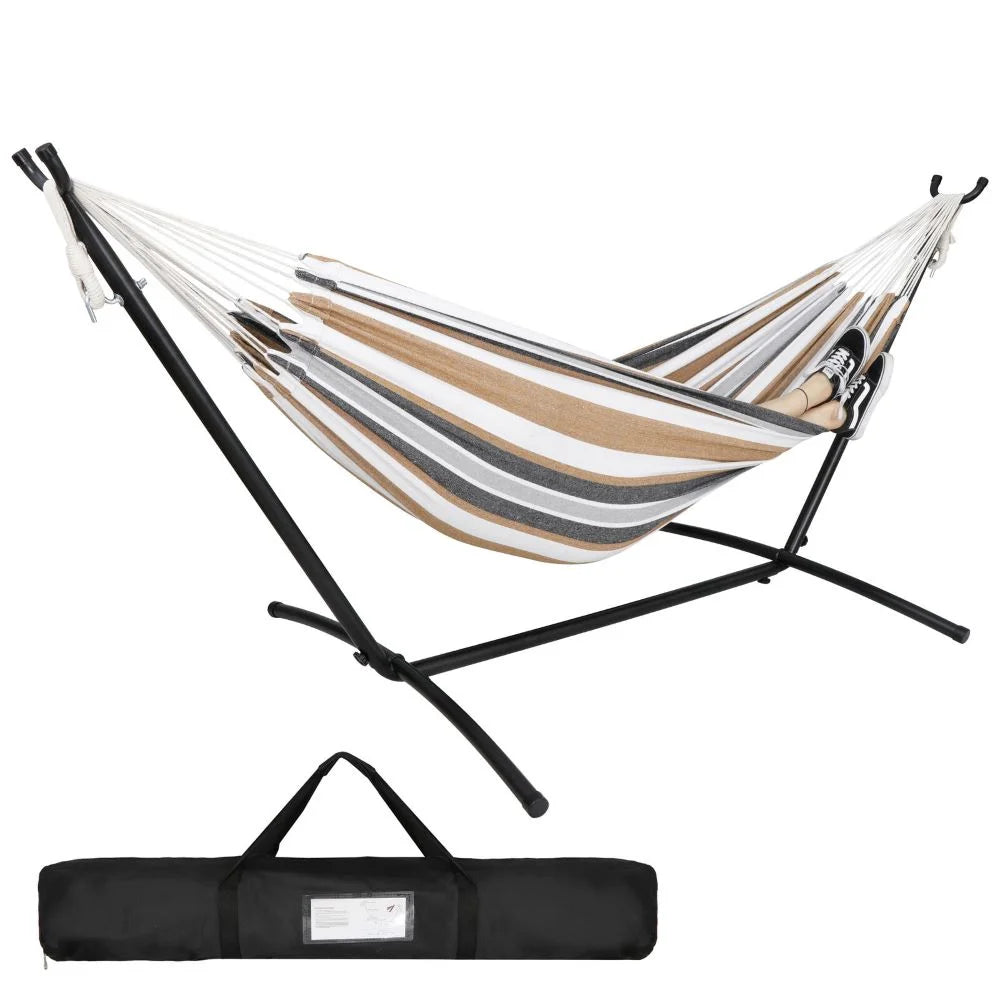 Portable Hammock with Stand for 2 Person with Carrying Case F3122