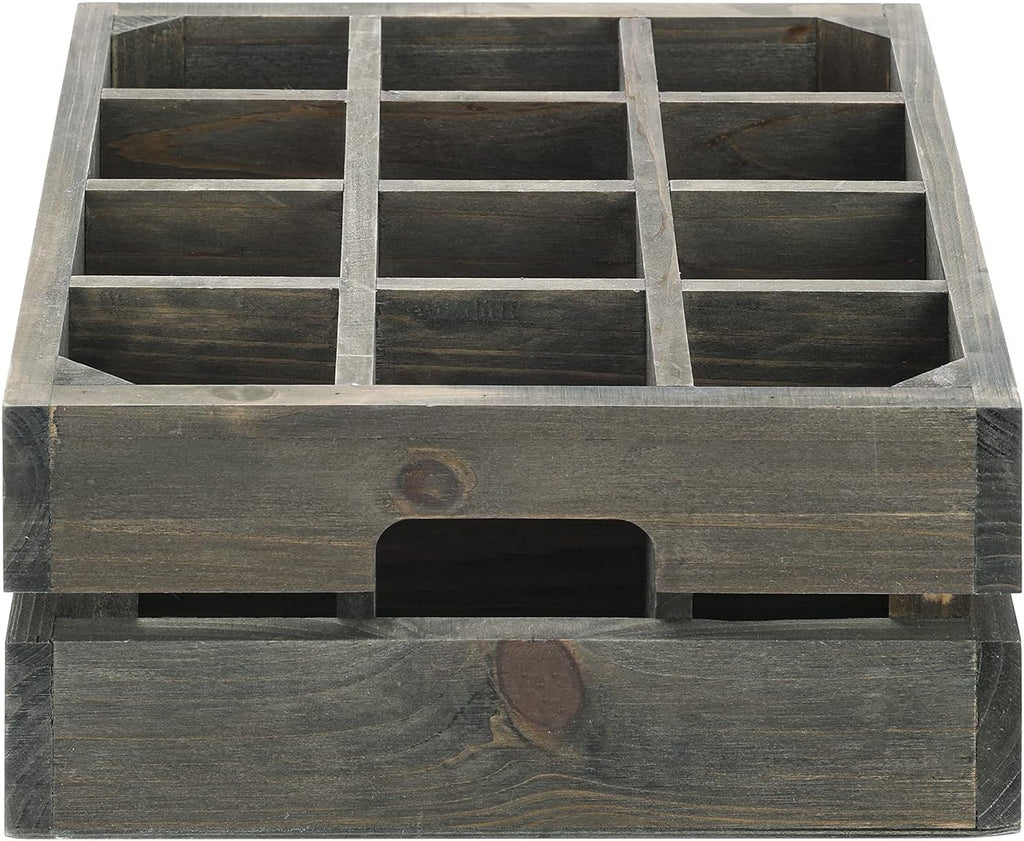 Wooden Crate Drink Carrier with Handles G928701