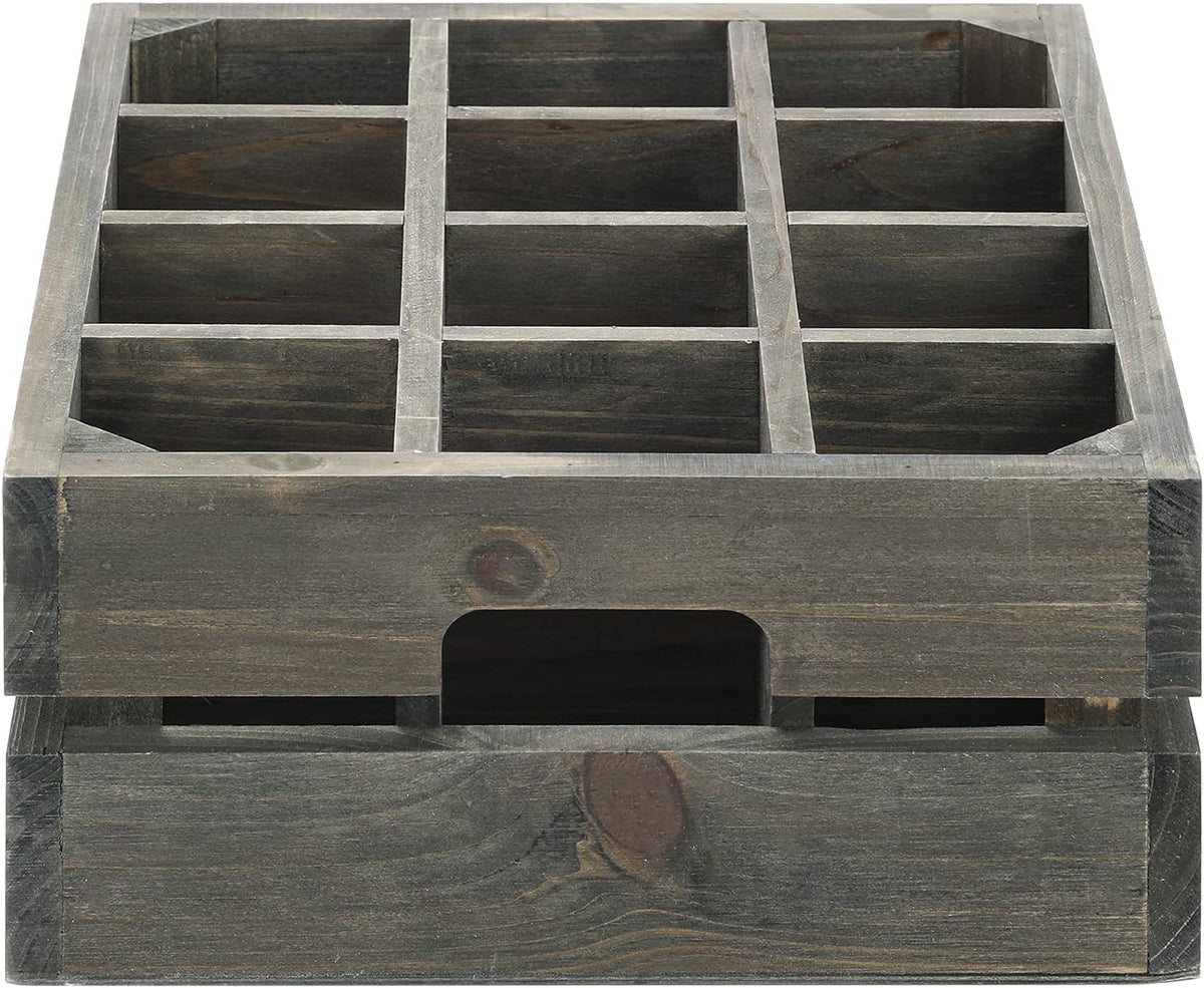 Wooden Crate Drink Carrier with Handles G928701