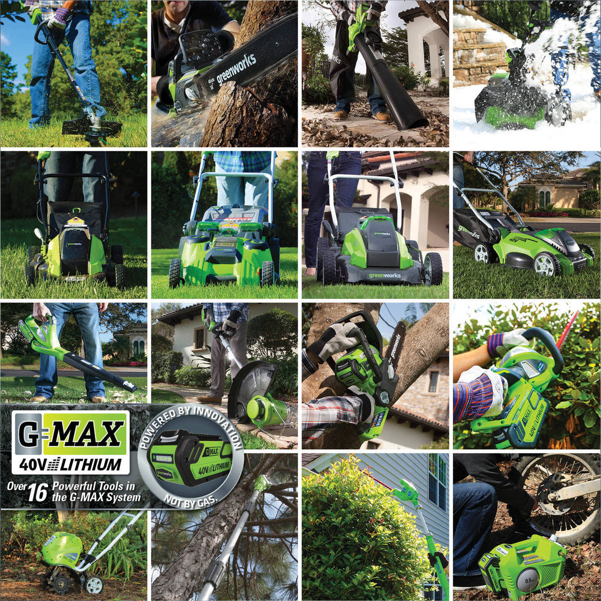 3-in-1 Cordless Walk-Behind Push Mower 40V T875