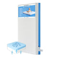 Baby Crib Mattress with Removable Outer Cover, White & Blue L185905