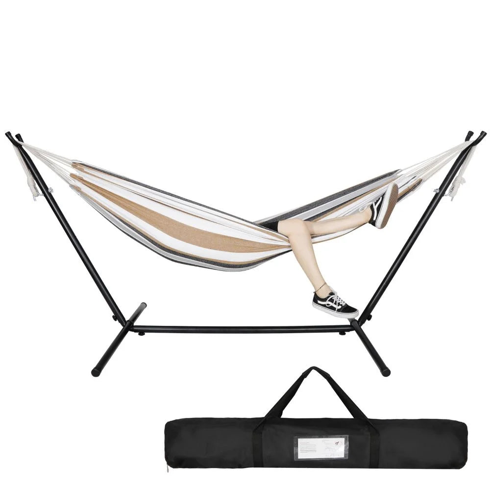 Portable Hammock with Stand for 2 Person with Carrying Case F3122