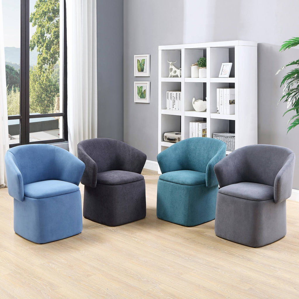 Blue Chair & Ottoman Set A925