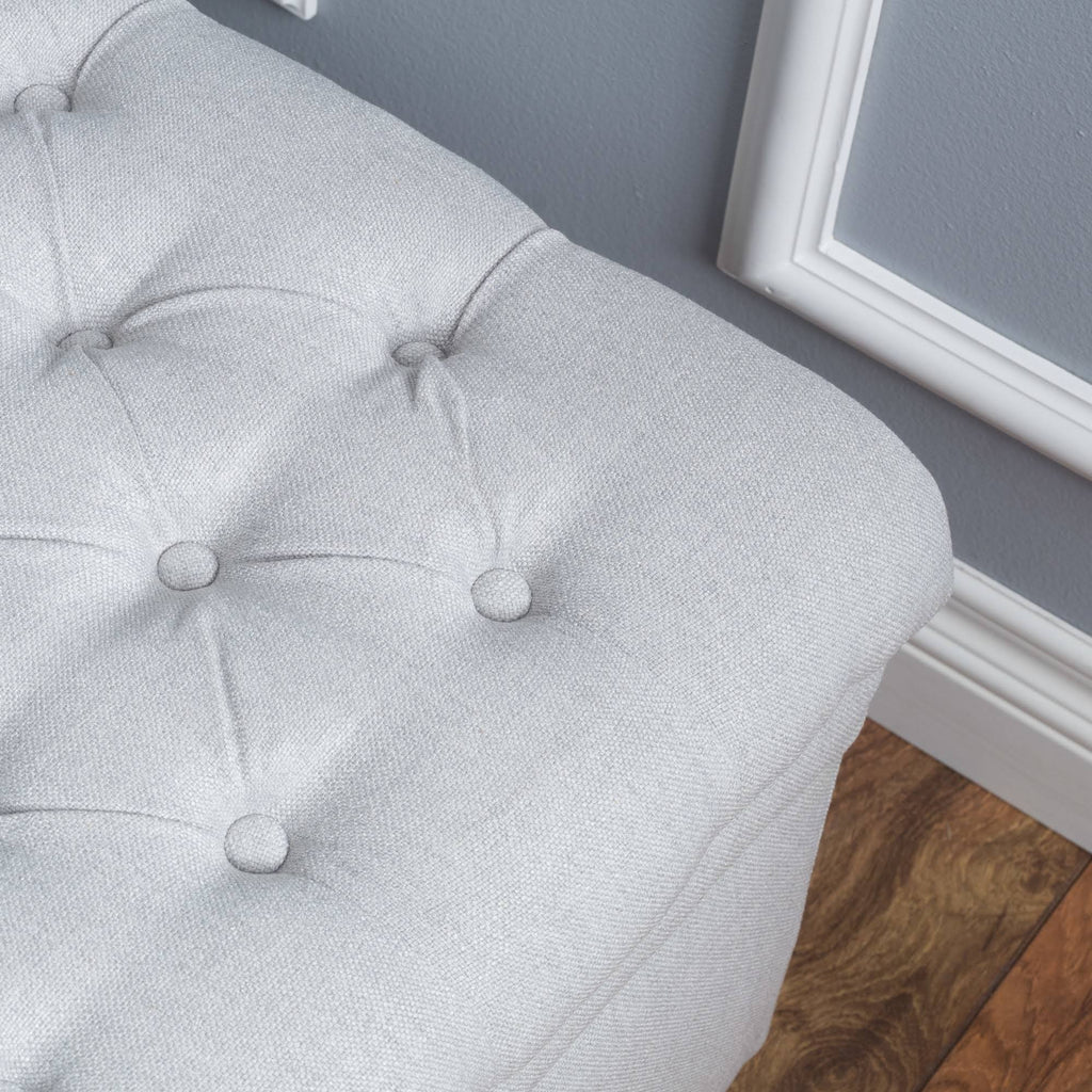 Light Gray Storage Ottoman J2355