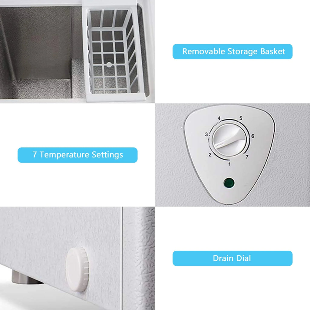 3.5 Cu.ft White Chest Freezer Q554