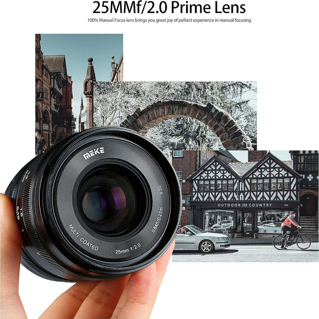 25mm F2.0 M43 Wide Angle Manual Lens for MFT Mount Mirrorless Cameras P28948