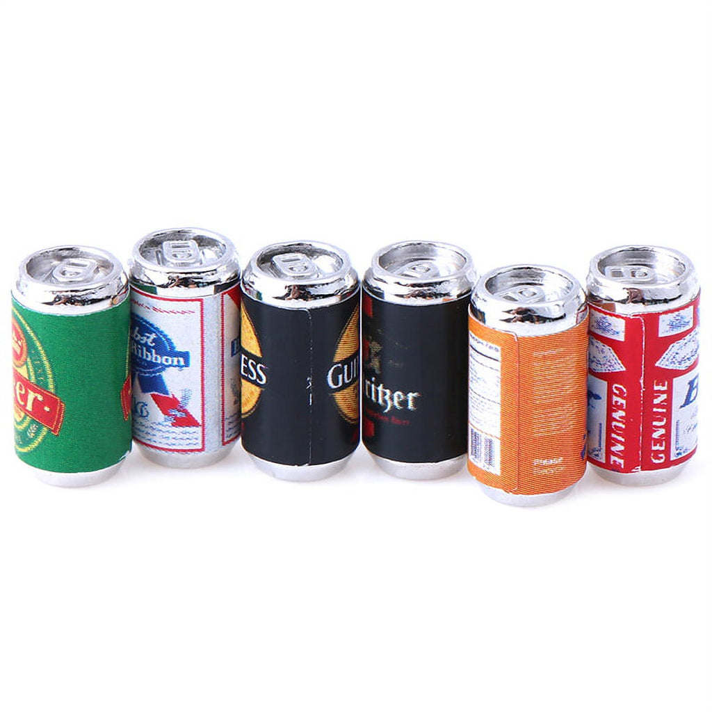 6pcs/Set Bottle Beer Miniatures Dollhouse Toys Z4786