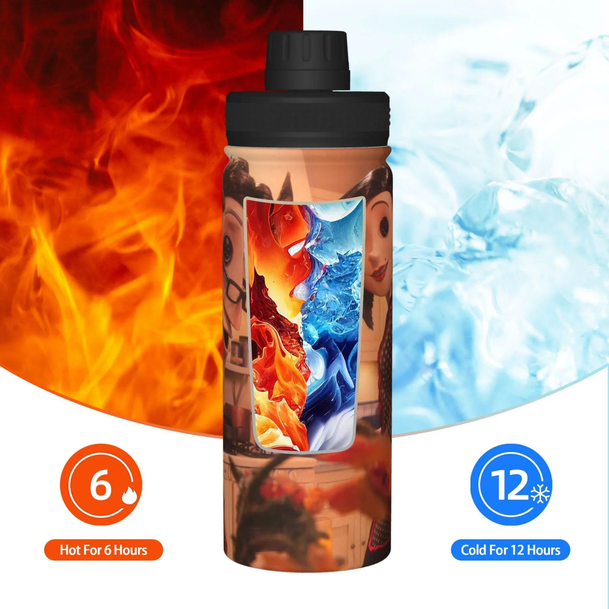 18OZ Stainless Steel Insulated Water Bottle L9337