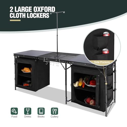 Lightweight Portable Camping Kitchen Table with Sink U395