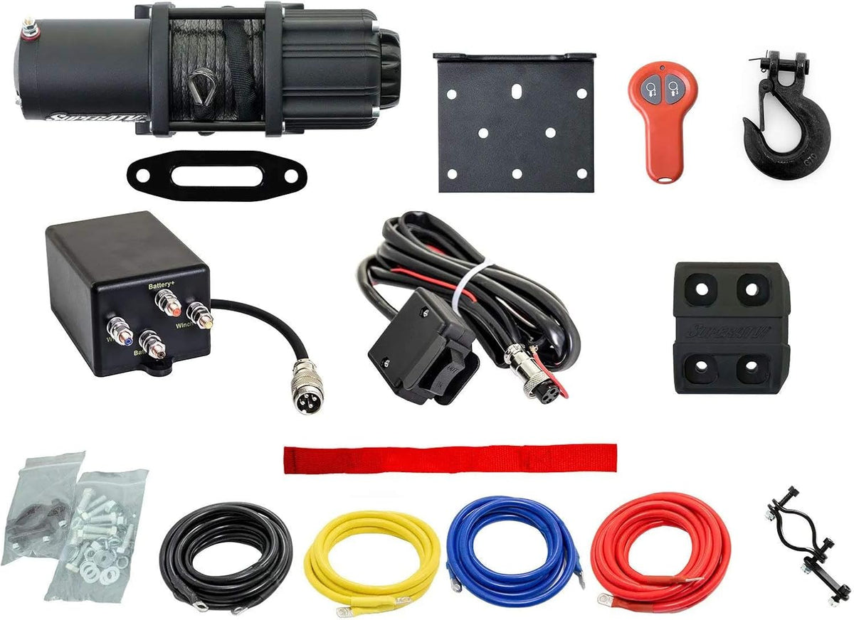 Black Ops 3500 lb Winch with Winch Mounting Plate W1905
