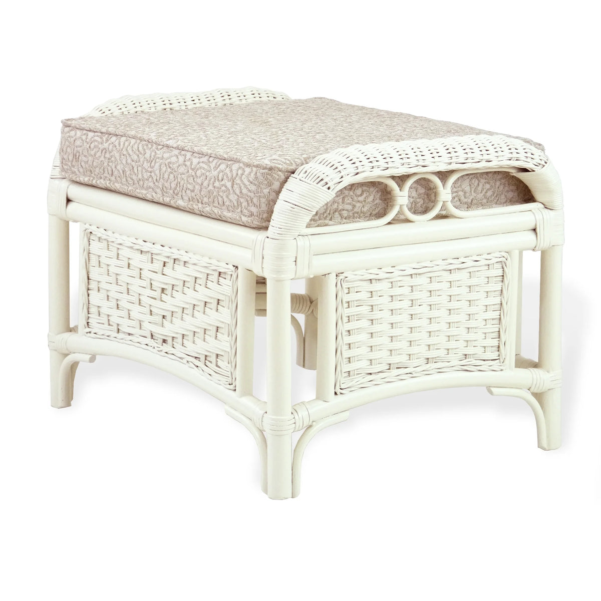 White Armchair with Ottoman J820423