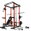 Multi-Function Squat Rack Power Cage with Cable Crossover System G211855