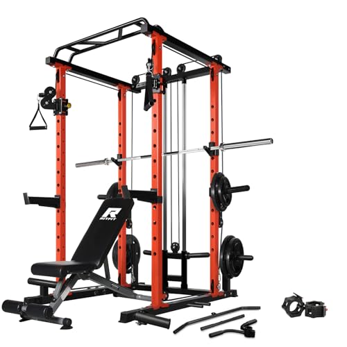 Multi-Function Squat Rack Power Cage with Cable Crossover System G211855