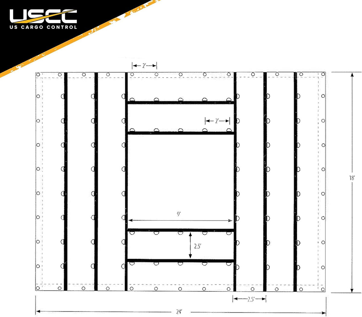 Heavy-Duty Steel Tarp 24 Foot x 18 Foot 18 Ounce PVC-Coated Polyester Waterproof Truck Tarp Q368