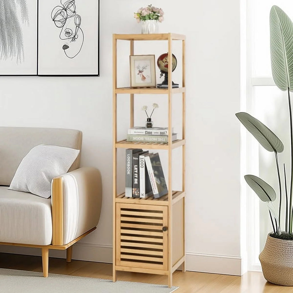 Bamboo 5 Tier Bathroom Storage Shelf M165