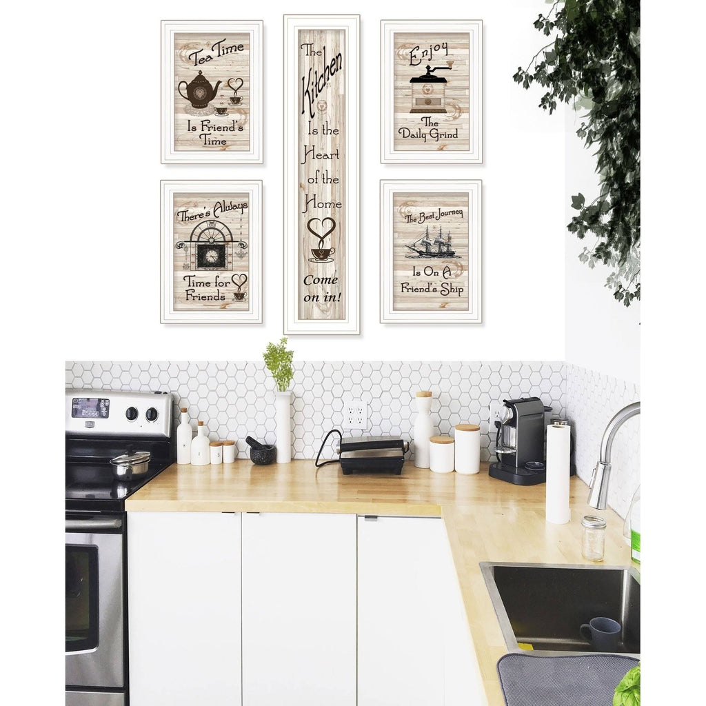 White Wood Frame 5-Piece Vignette Y9228