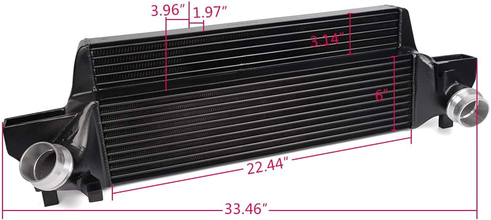 Front Mount Intercooler Kit for BMW F54 F55 F56 F57 2014 Up Black T1093
