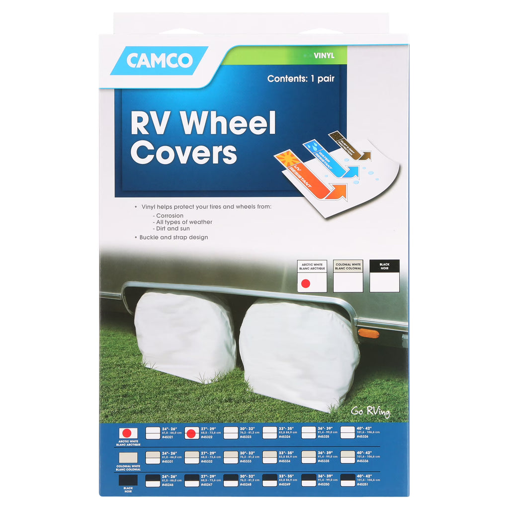 Vinyl Arctic White 29" Single Axle Tire Covers W605640