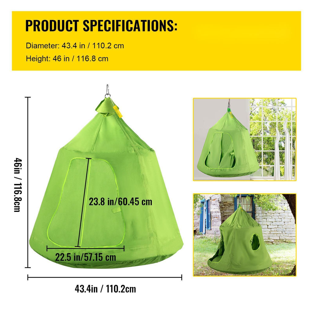 Green Hanging Tree Tent With LED String Lights D47257