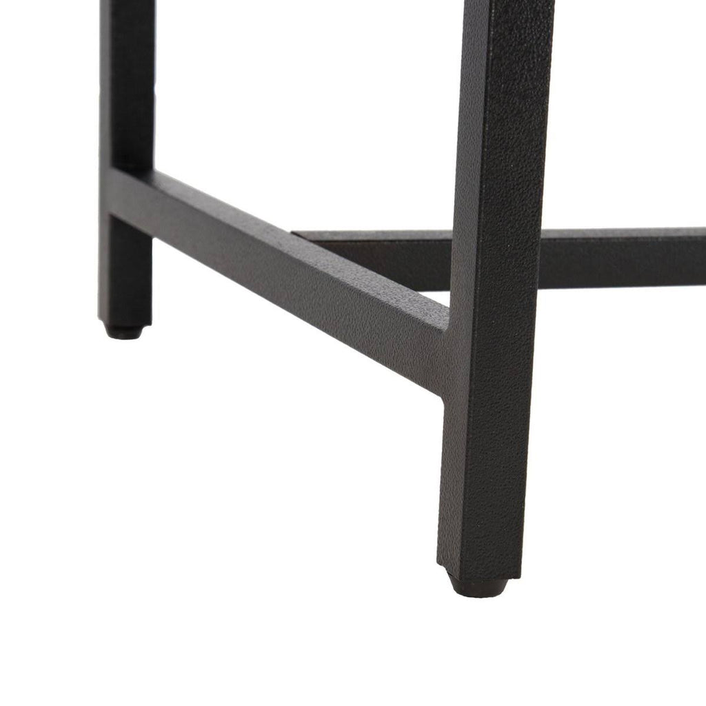 Grey Faux Leather Bench L72634