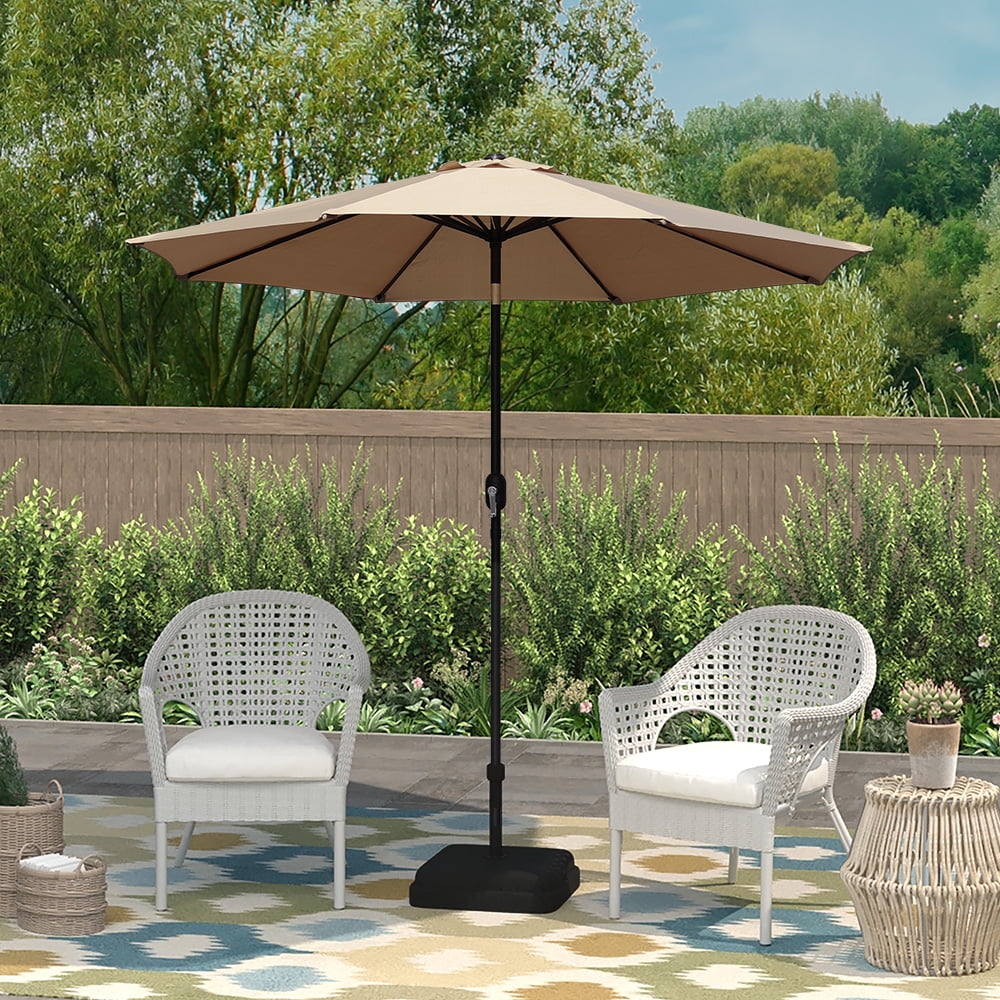 9ft Patio Umbrella with Crank and Tilt Red R10382