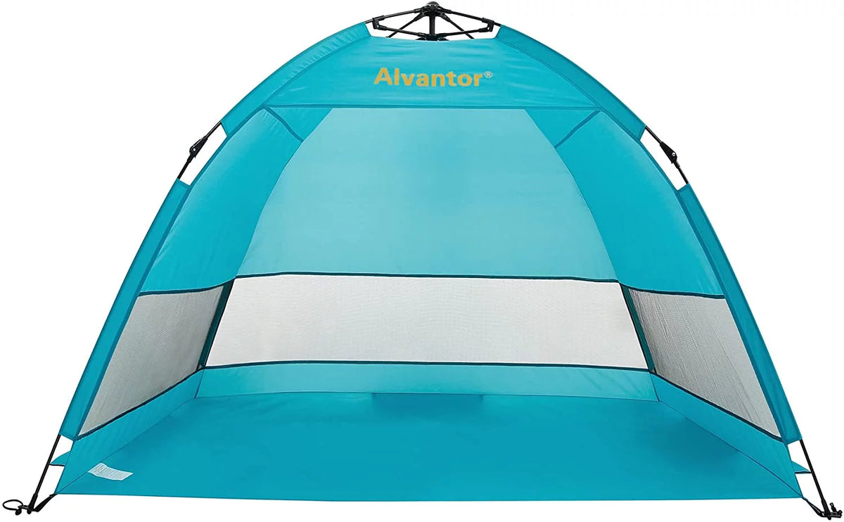 Beach Umbrella Tent Automatic Pop Up Sun Shelter UPF 50+ Canopy F3769