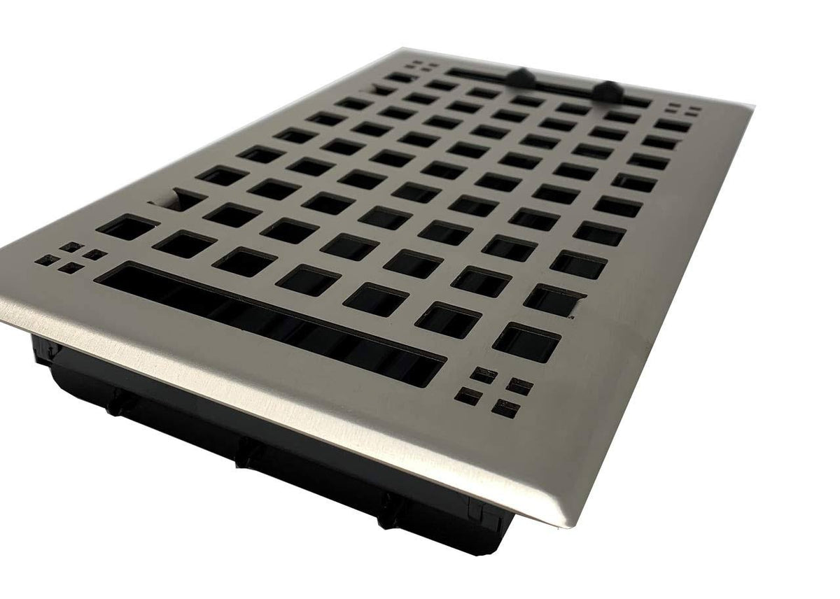 Brushed Nickel Steel Vent Covers, 6 x 12 S7264