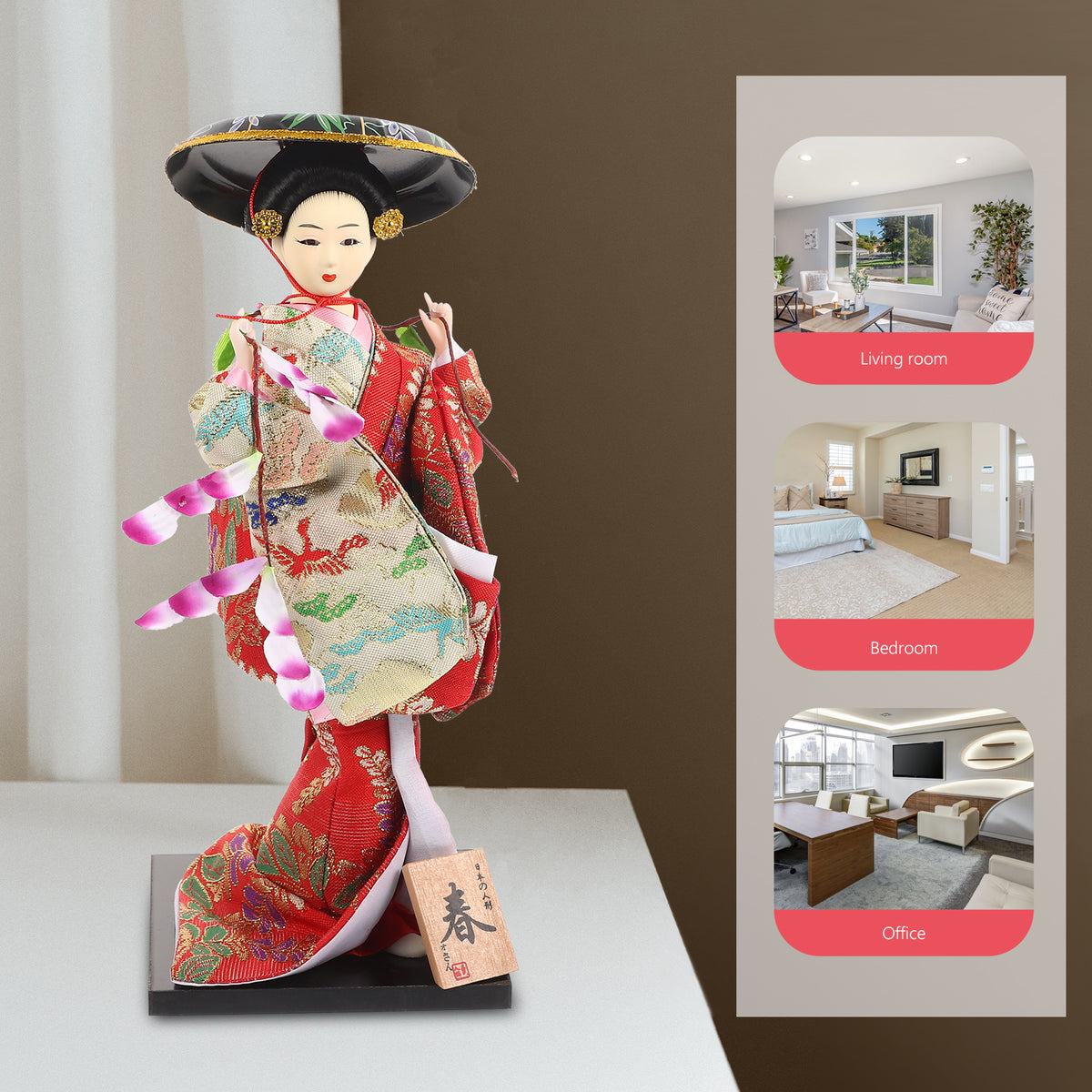 Japanese Geisha Ornaments Vintage Doll V5567