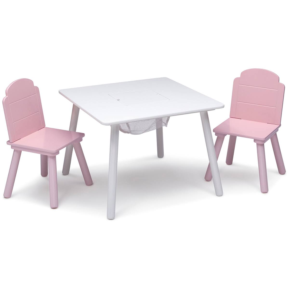 Grey Table and Chair Set with Storage Q7839