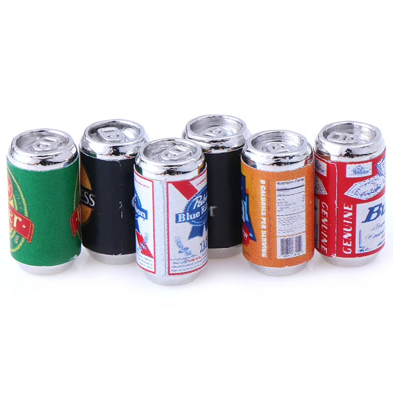 6pcs/Set Bottle Beer Miniatures Dollhouse Toys Z4786
