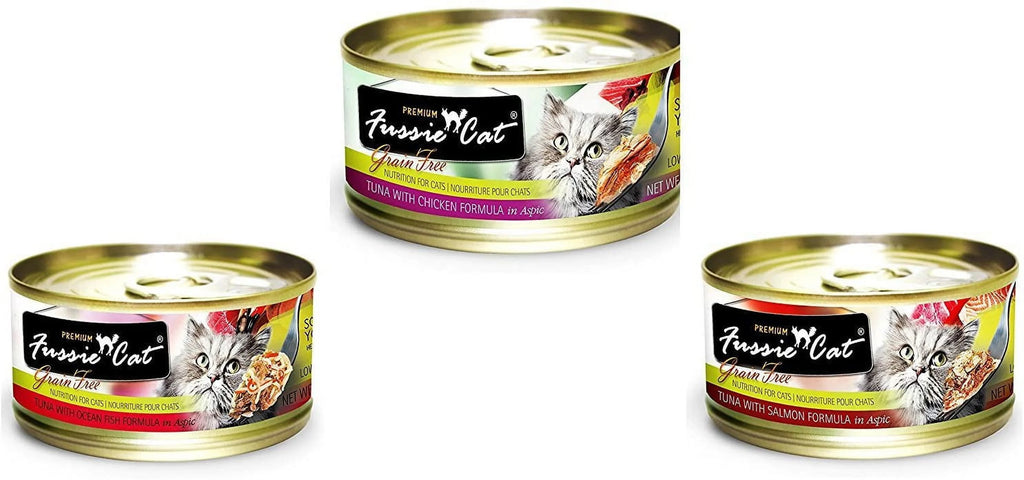 Grain Free Canned Cat Food 3 Flavor Variety Bundle, 2.82 Oz Each (12 Cans Total) Y9704