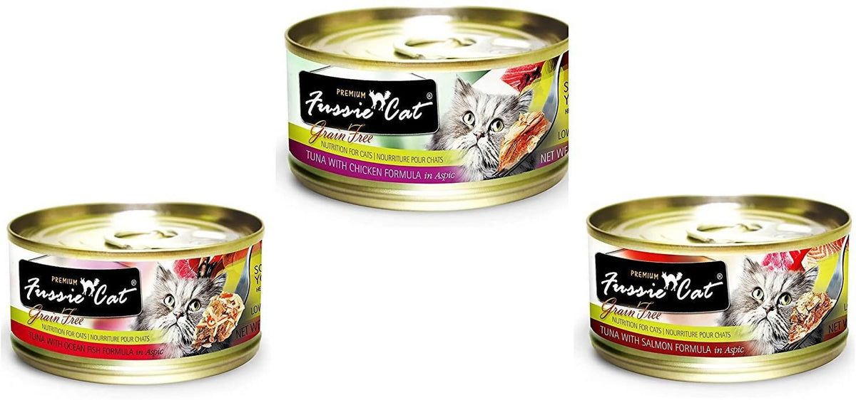 Grain Free Canned Cat Food 3 Flavor Variety Bundle, 2.82 Oz Each (12 Cans Total) Y9704